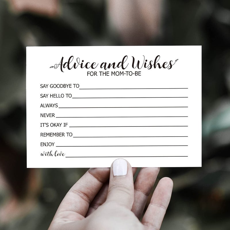 TENTADO Baby Shower Advice Card  Pack of 50 4x6 Inch - Premium Quality  Perfect for Baby Shower Games & New Mom Gifts - Image 5